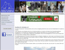 Tablet Screenshot of anytime-for-animals.de